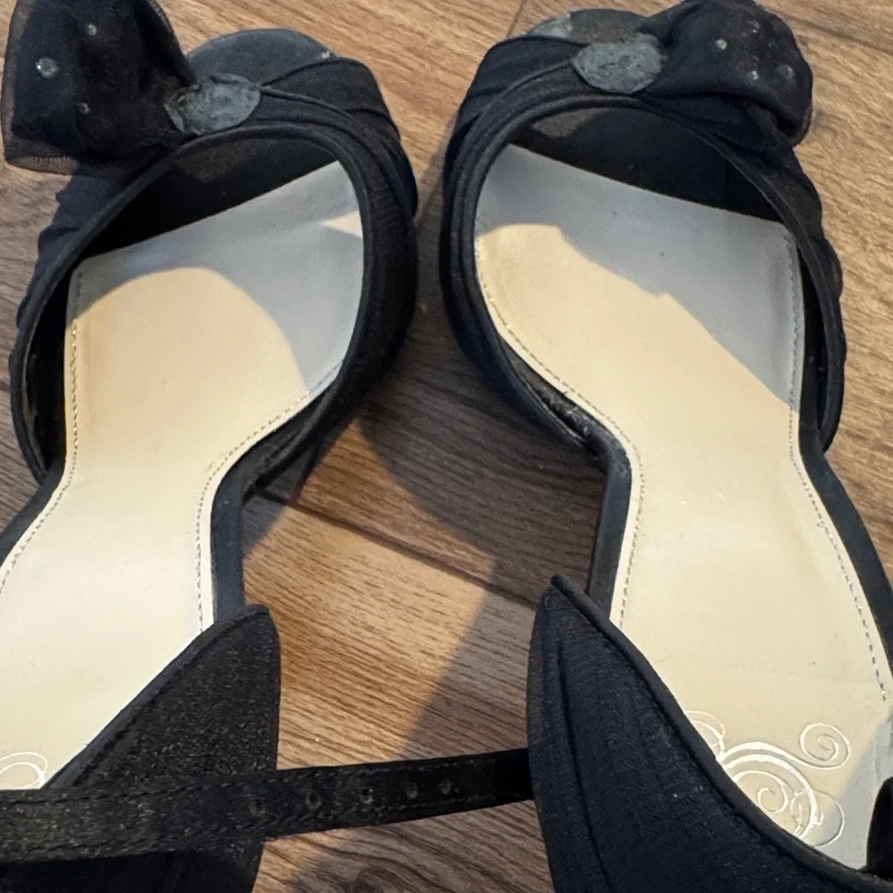 Disney Black Heels with Bow Accent